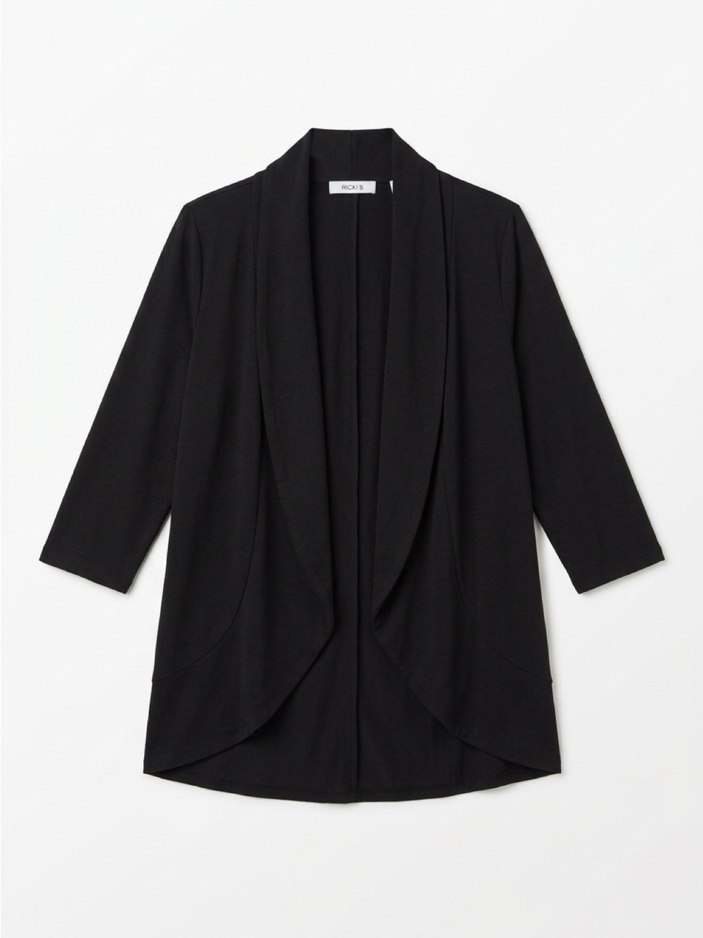 Ricki's Black Draped Open-Front Cardigan